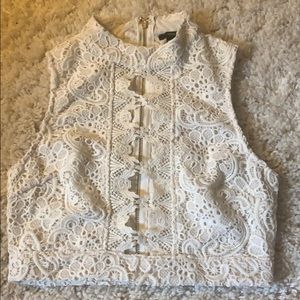 a beautiful lace crop top
